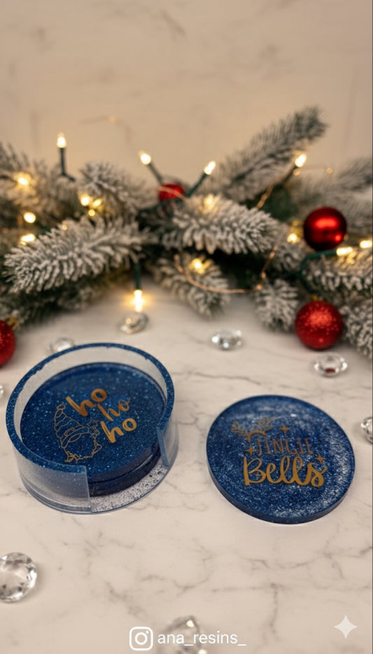 Set av 4 glasunderlägg